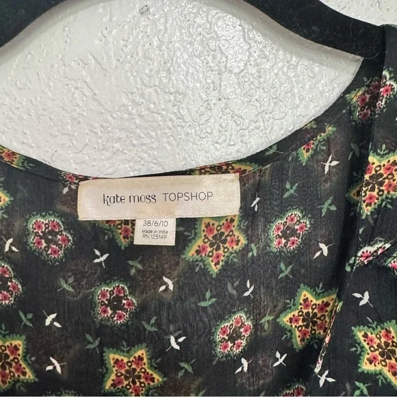 Kate Moss x Topshop star print chiffon dress size 6 - Picture 3 of 9